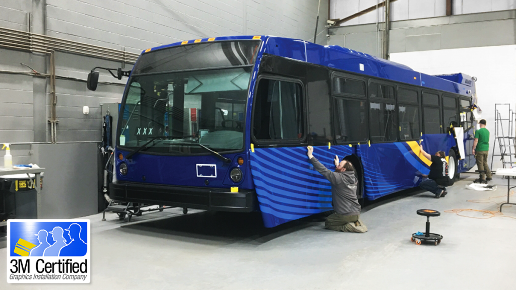 Transit Graphic Bus Livery and Vinyl Wrap Installation