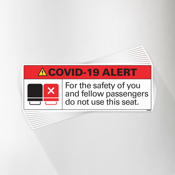 Seat Out of Service Covid-19 Decal Pack