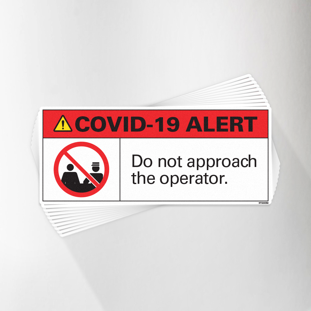 Do Not Approach Operator Covid-19 Decal Pack