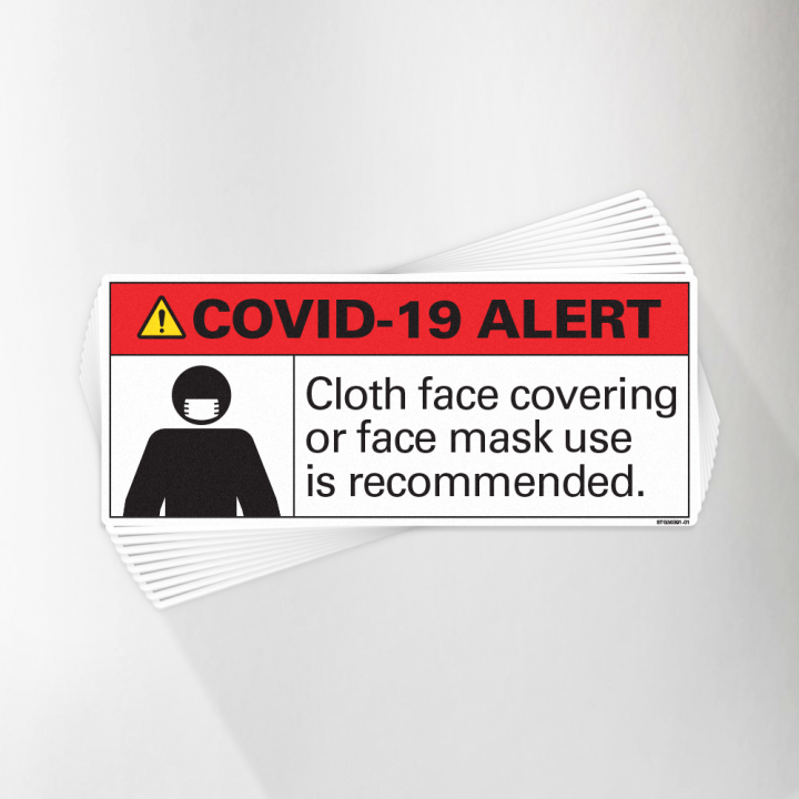 Face Covering/Masks are Recommended Covid-19 Decal Pack