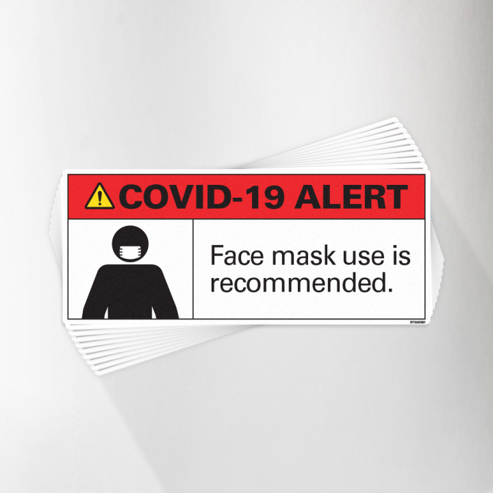 Face Masks are Recommended Covid-19 Decal Pack