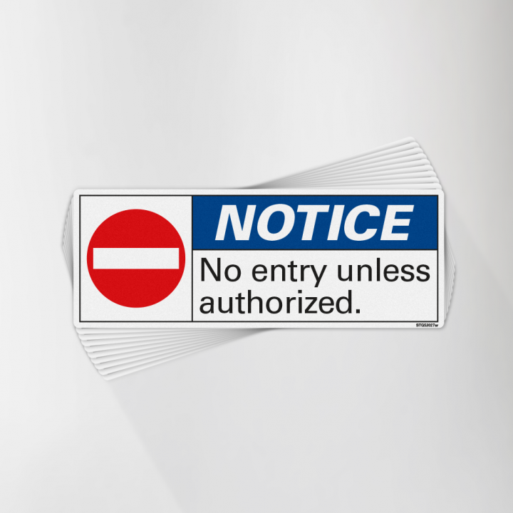 No Entry Unless Authorized Decal Pack