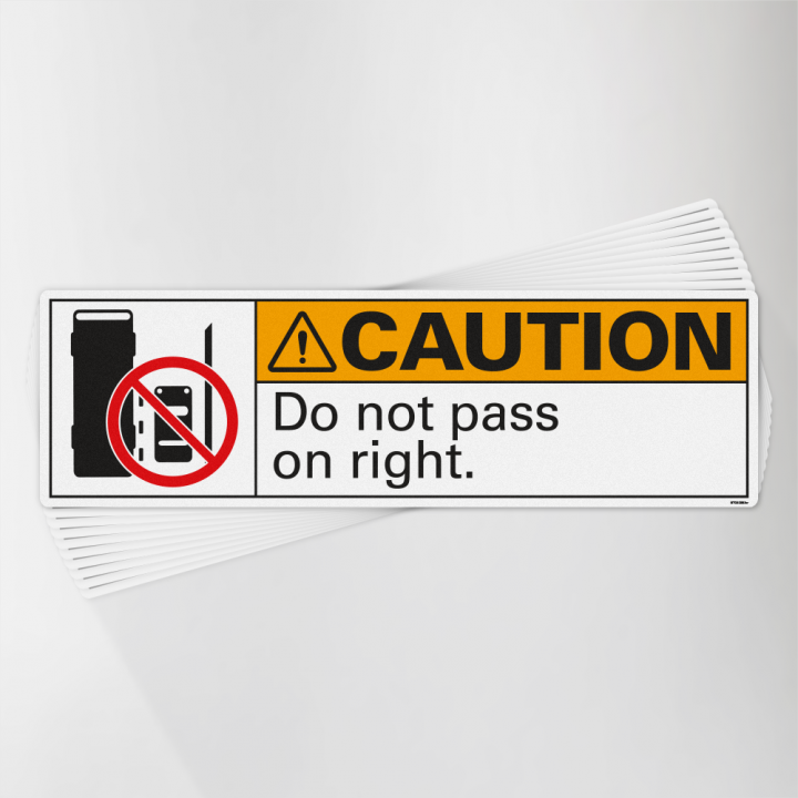 STG53082sr Do Not Pass on Right Decal Pack