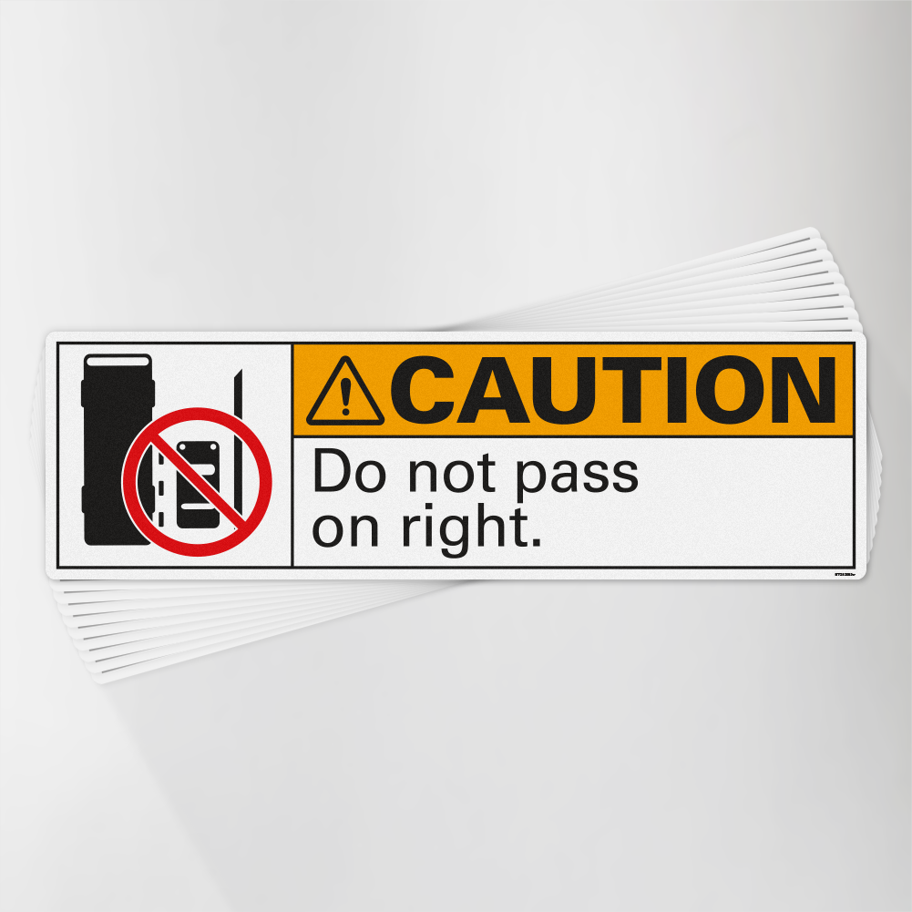 STG53082sr Do Not Pass on Right Decal Pack