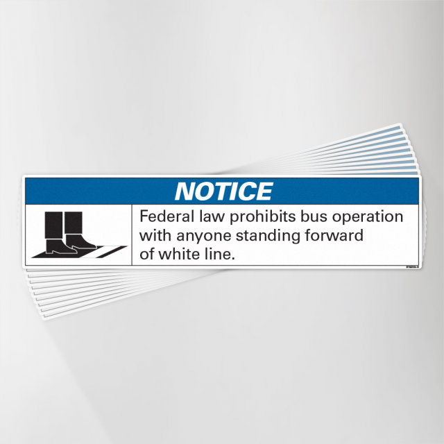 Do Not Stand Forward of White Line Decal Pack