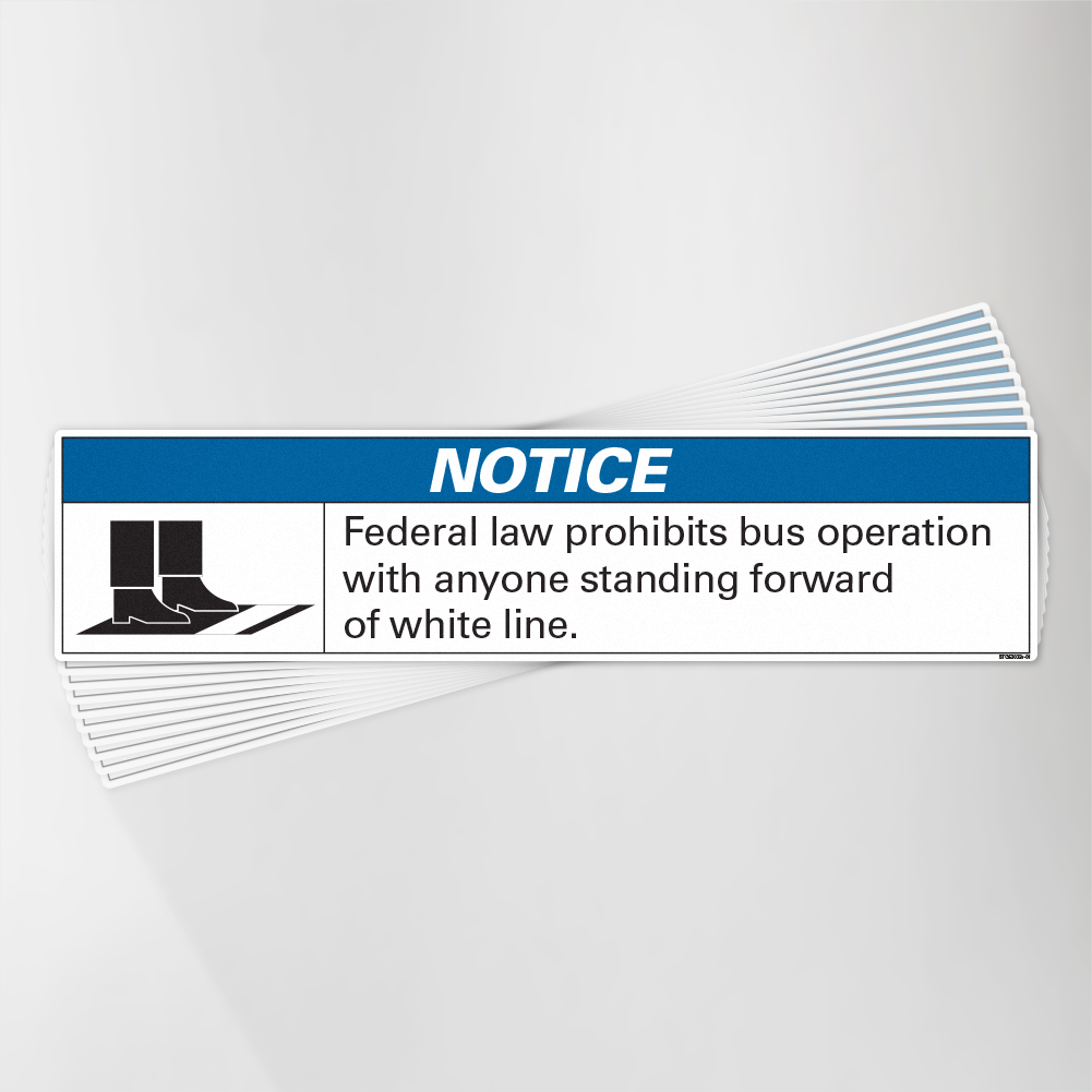 Do Not Stand Forward of White Line Decal Pack