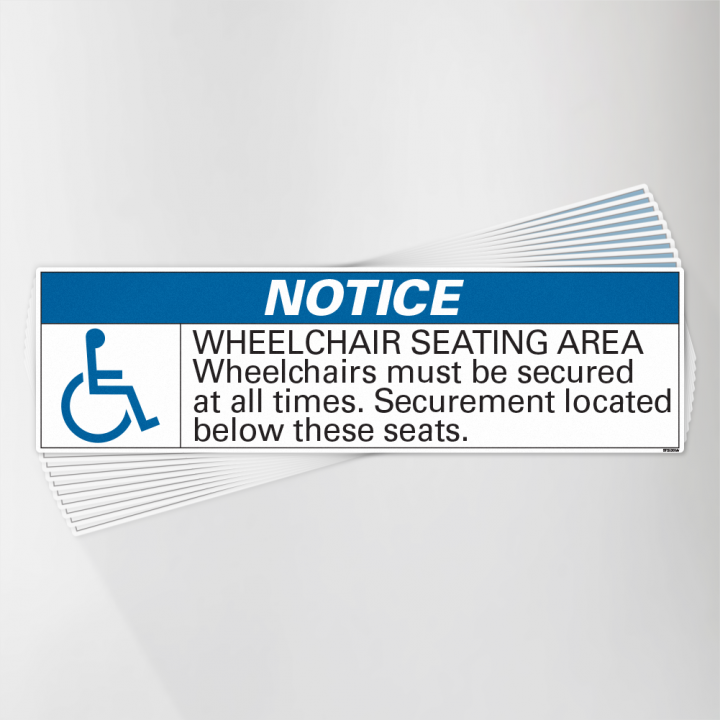 Wheelchair Seating Area Decal Pack