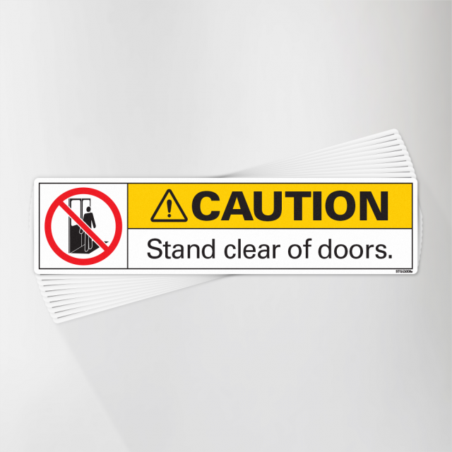 STG53008v Stand Clear of Doors Decal Pack