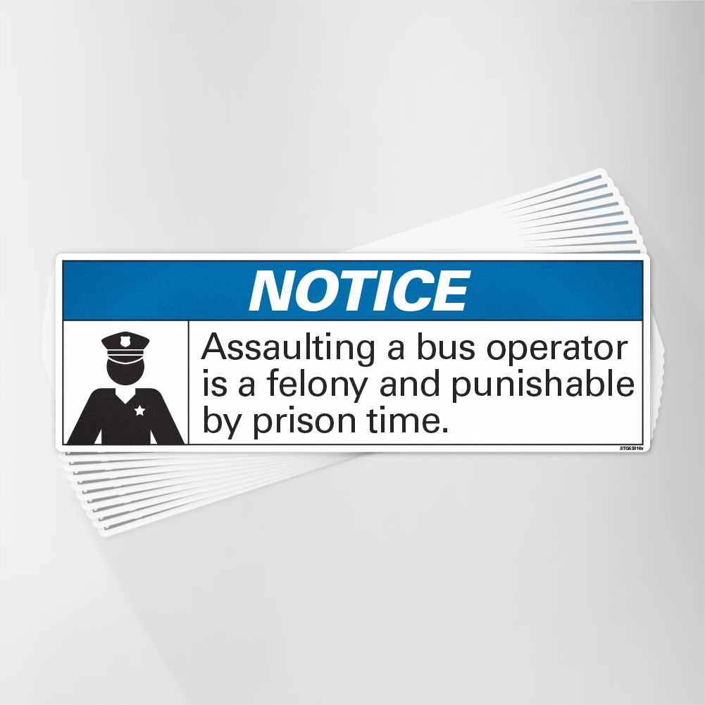 Assaulting an Operator is a Felony Decal Pack
