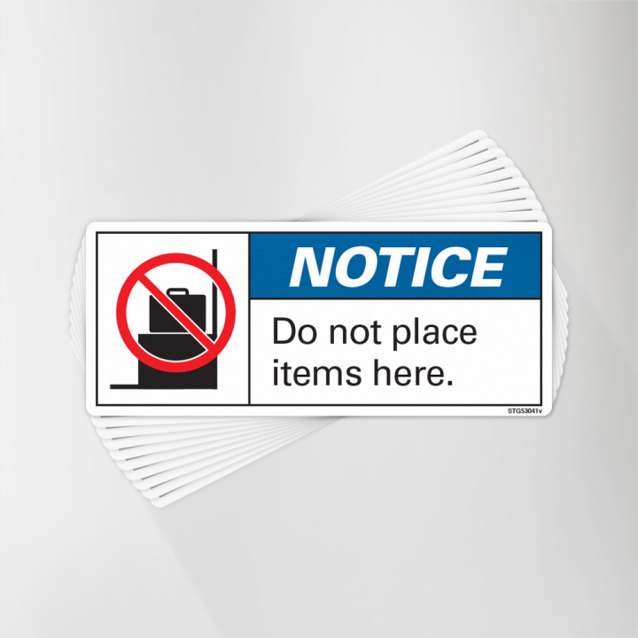 Do Not Place Items Here Decal Pack
