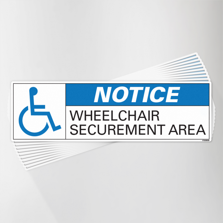 Wheelchair Securement Area Decal Pack