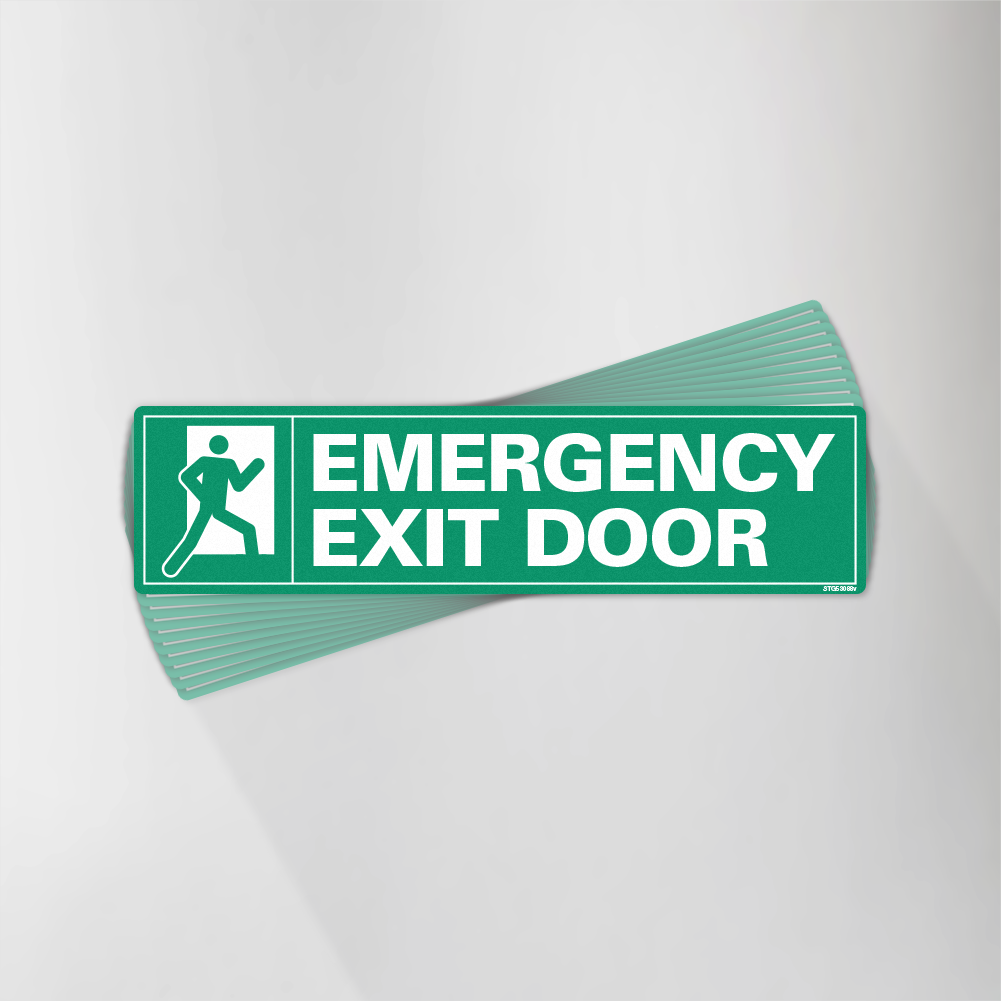 STG53088v Emergency Exit Door Decal Pack
