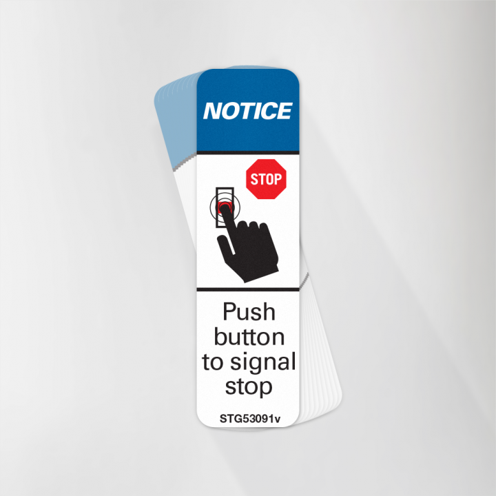 Push Button to Signal Stop Decal Pack