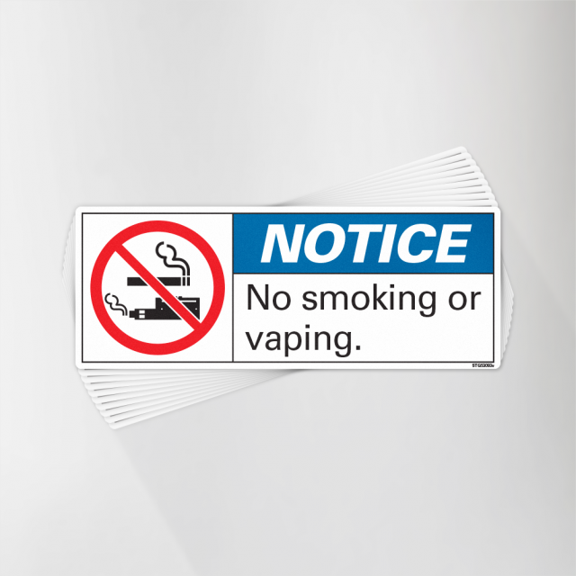 No Smoking or Vaping Decal Pack
