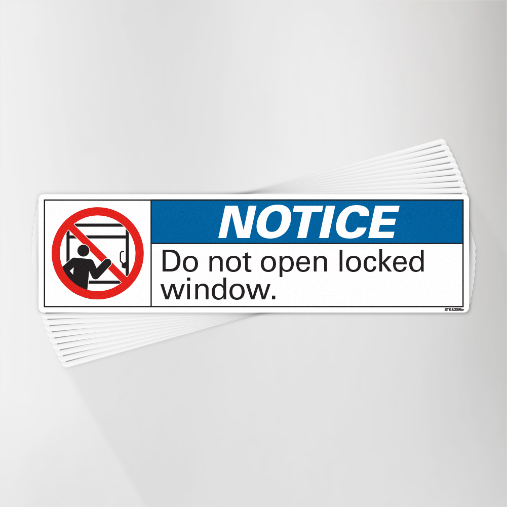 Do Not Open Locked Window Decal Pack