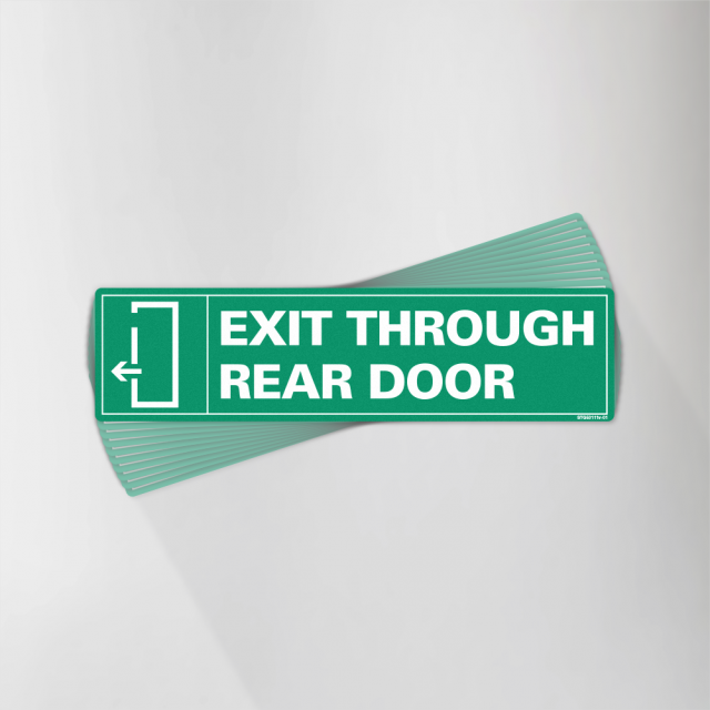 Exit Through Rear Door Pack Decal