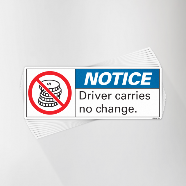 Driver carries no change