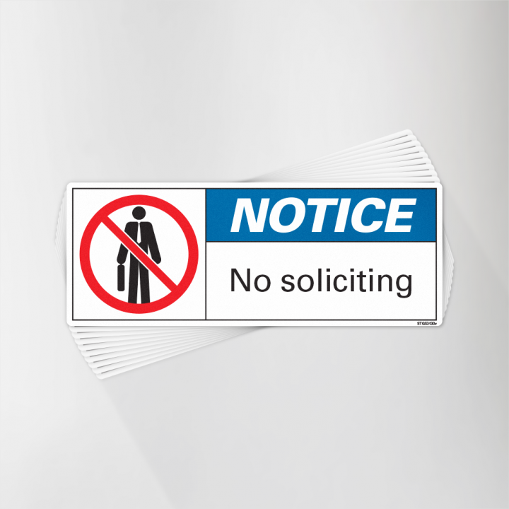 No soliciting Decal - Vinyl Sign Decal