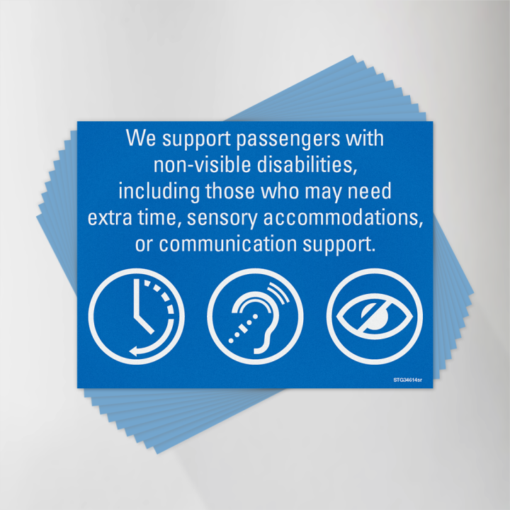 Non-Visible Disabilities ADA Add-On Decal