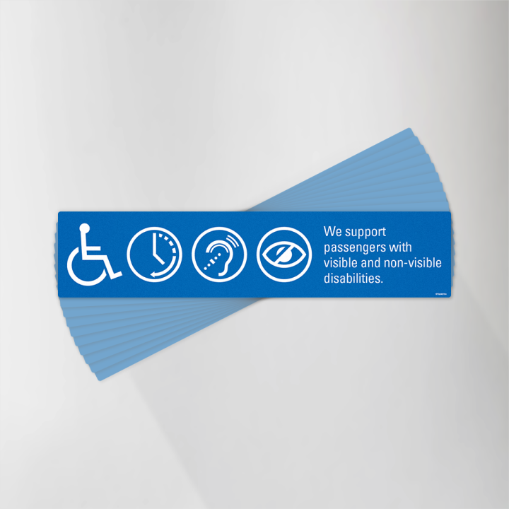 Wheelchair and Non-Visible ADA Combo Horizontal Decal