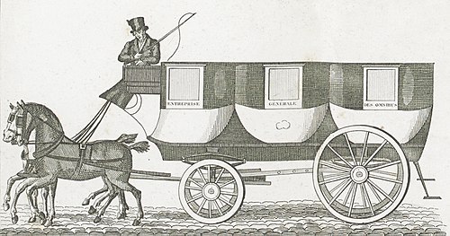 An omnibus design from 1828, Paris