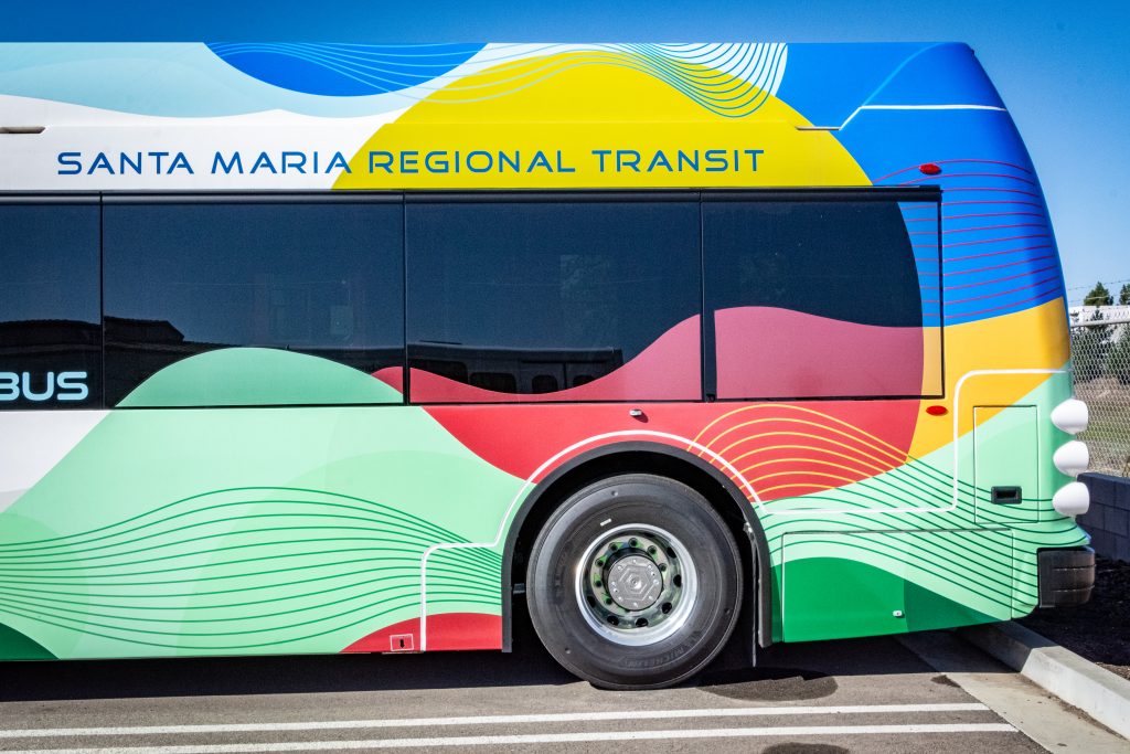 The bold colors and lines of Santa Maria Regional Transit (SMRT)