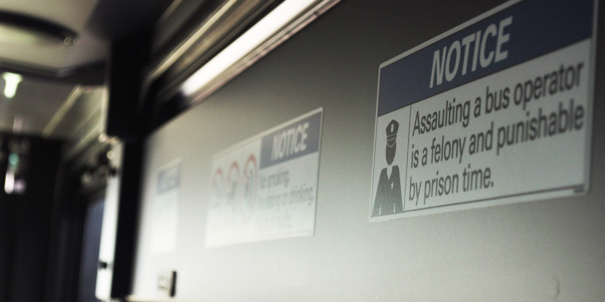 Safety decals developed by Seifert Graphics supporting transit agencies